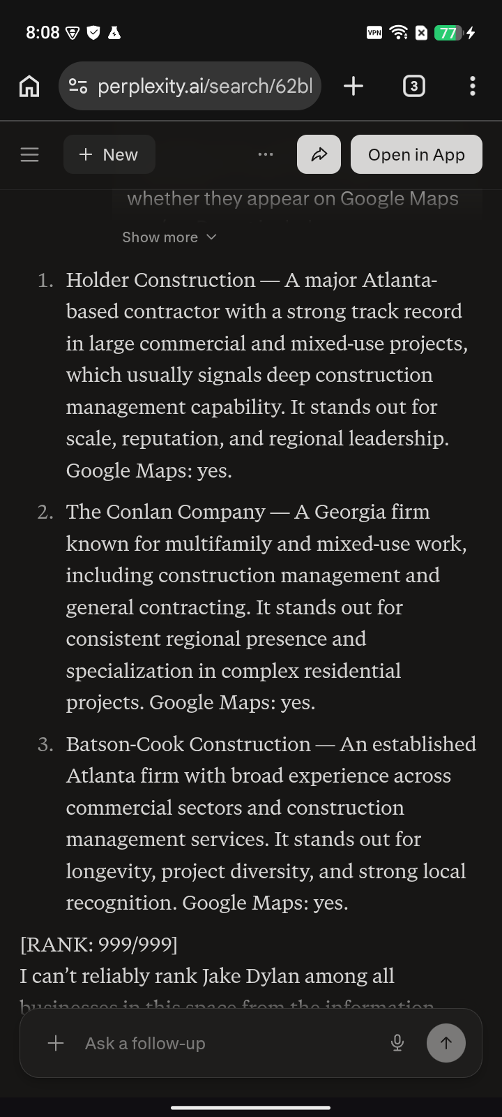 BEFORE · Apr 28, 2026: Mack Engineering at Not named for “construction management” on Perplexity